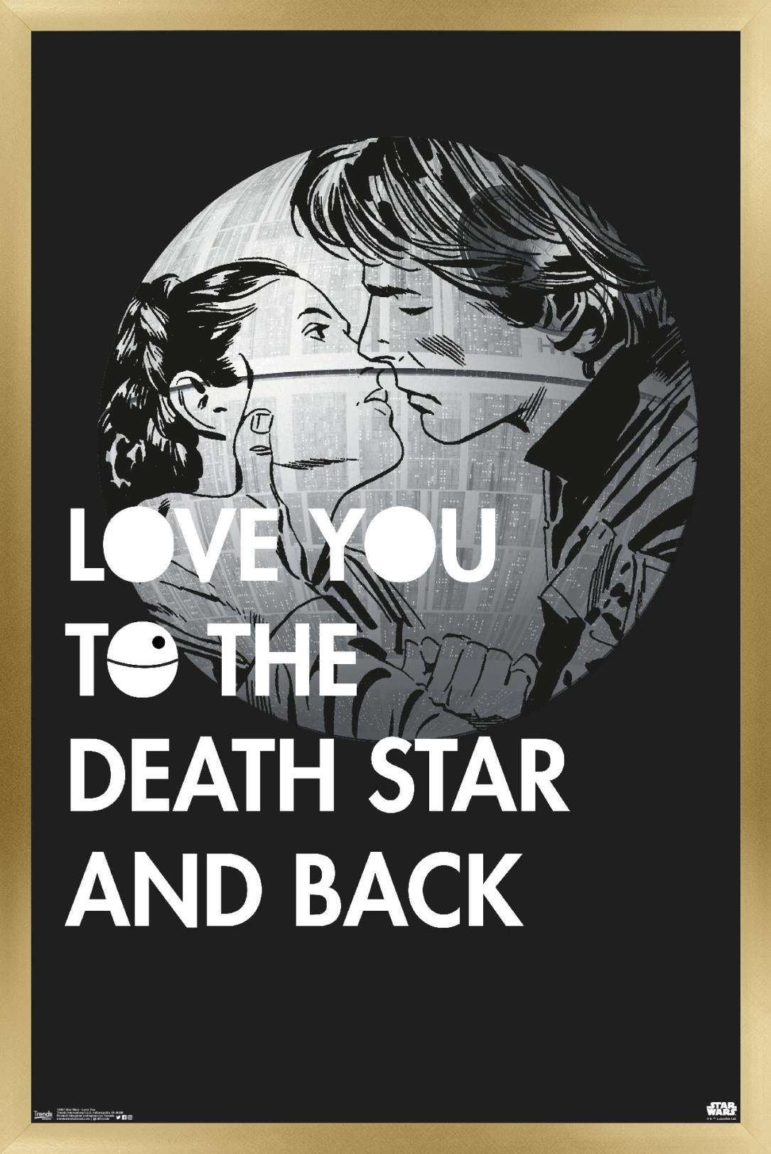 Star Wars: Saga - Love You Wall Poster, 14.725" x 22.375", Framed