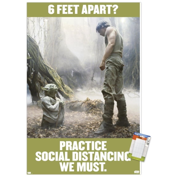 Star Wars: Saga - Luke and Yoda Social Distancing Wall Poster, 22.375" x 34"