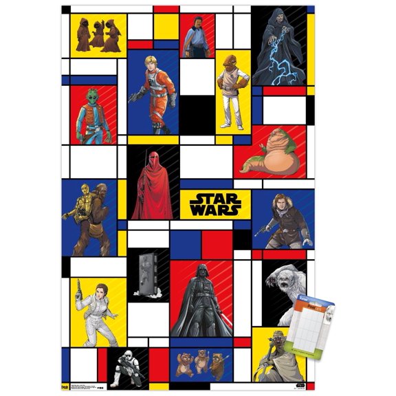 Star Wars: Saga - Pop Grid Wall Poster, 14.725" x 22.375"