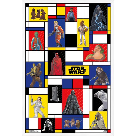 Star Wars: Saga - Pop Grid Wall Poster, 22.375" x 34", Framed