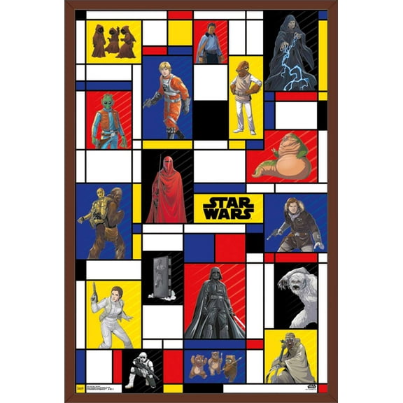 Star Wars: Saga - Pop Grid Wall Poster, 22.375" x 34" Framed