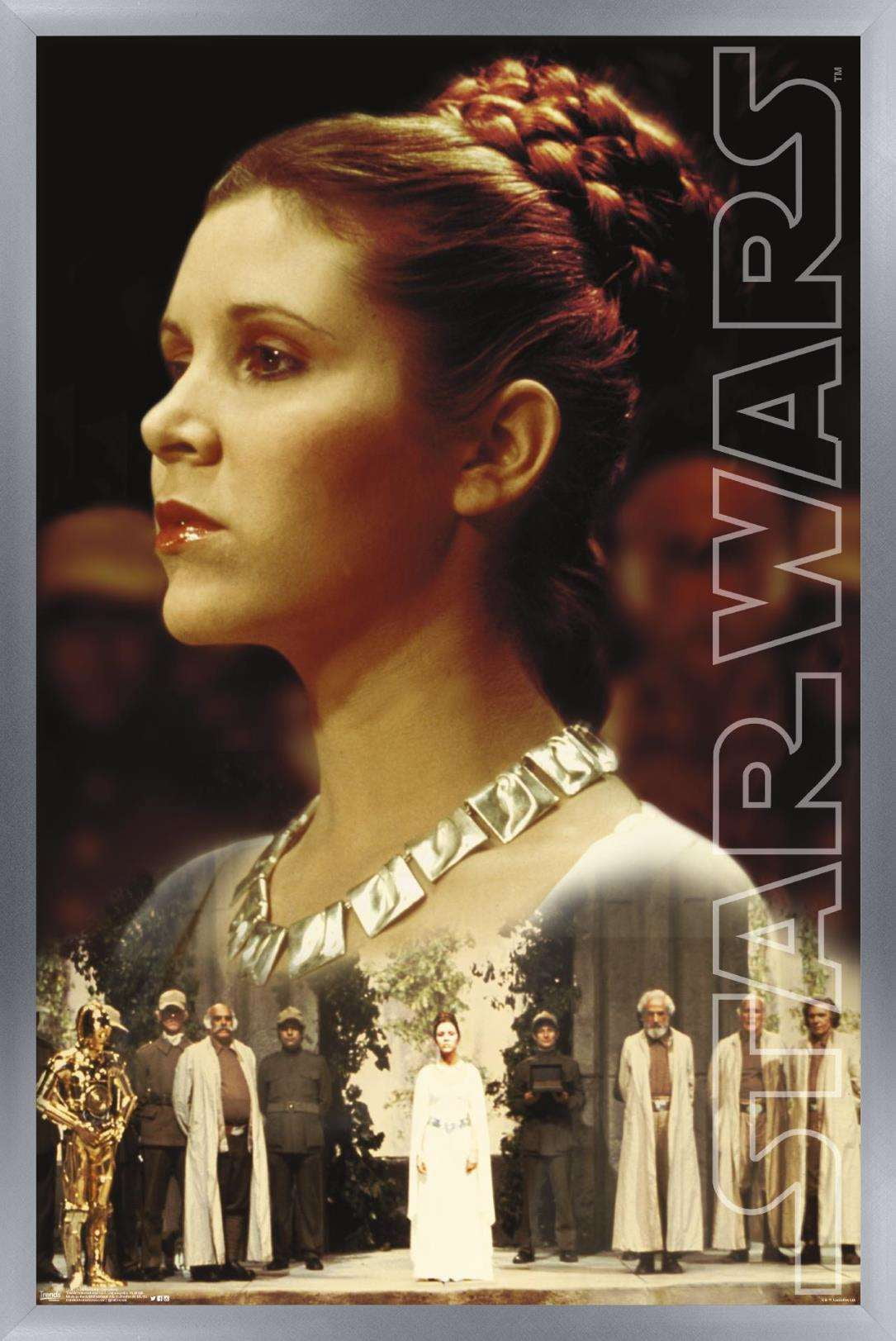 Star Wars: Saga - Princess Leia - Ceremony Wall Poster, 14.725" x 22.375", Framed