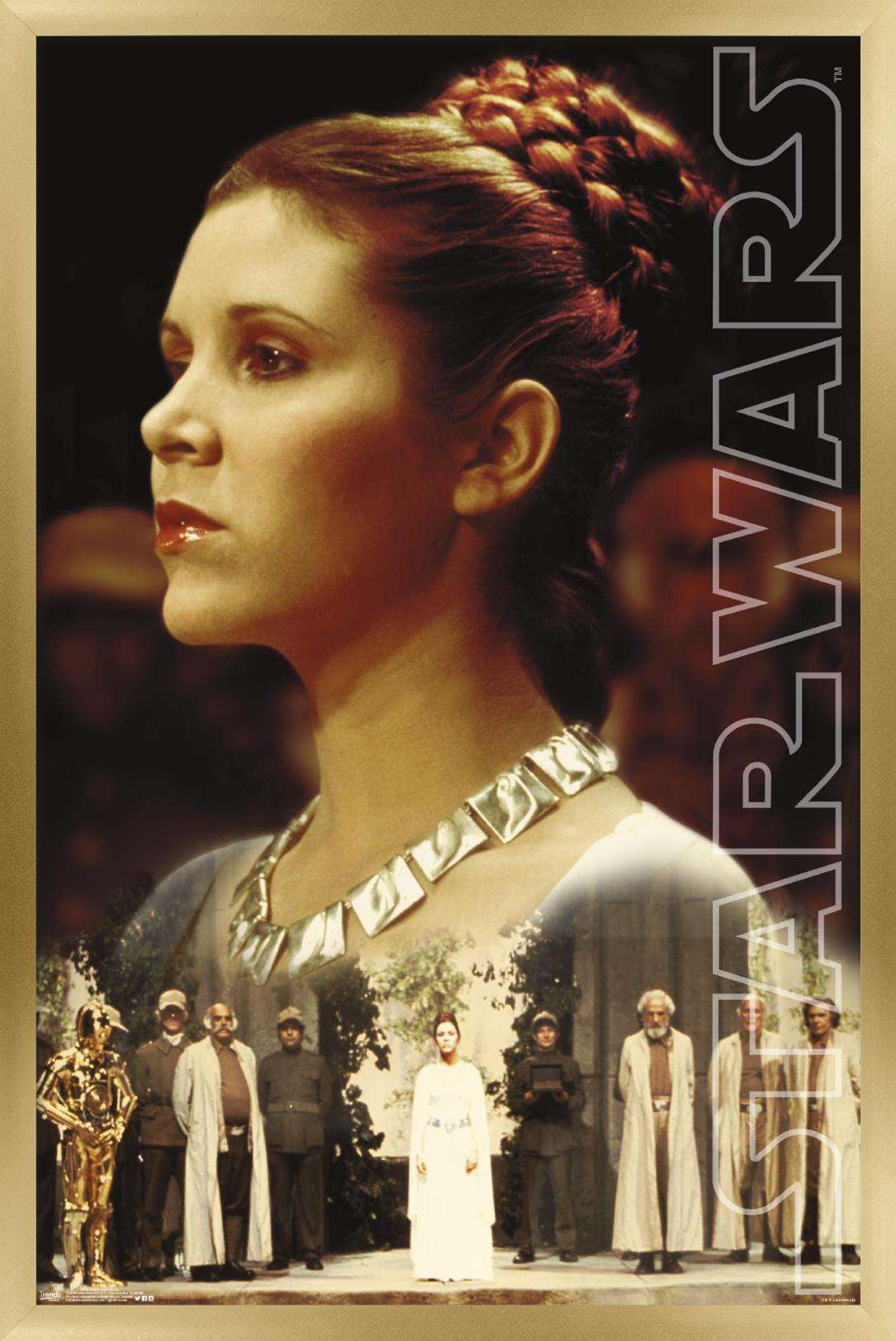 Star Wars: Saga - Princess Leia - Ceremony Wall Poster, 22.375" x 34", Framed