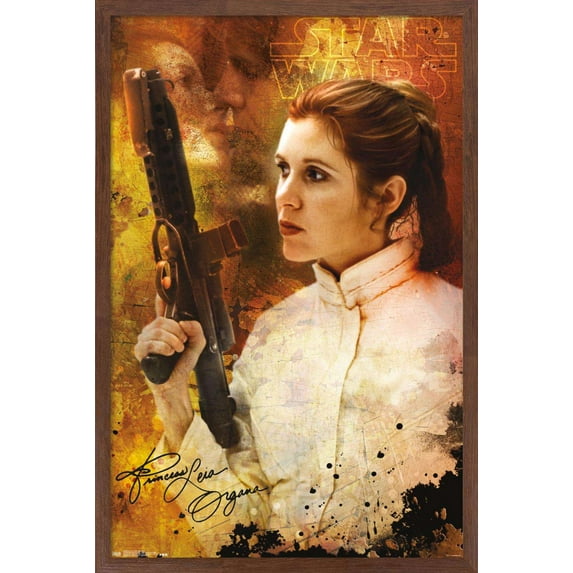 Star Wars: Saga - Princess Leia - Signature Wall Poster, 14.725" x 22.375", Framed