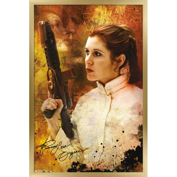 Star Wars: Saga - Princess Leia - Signature Wall Poster, 14.725" x 22.375", Framed