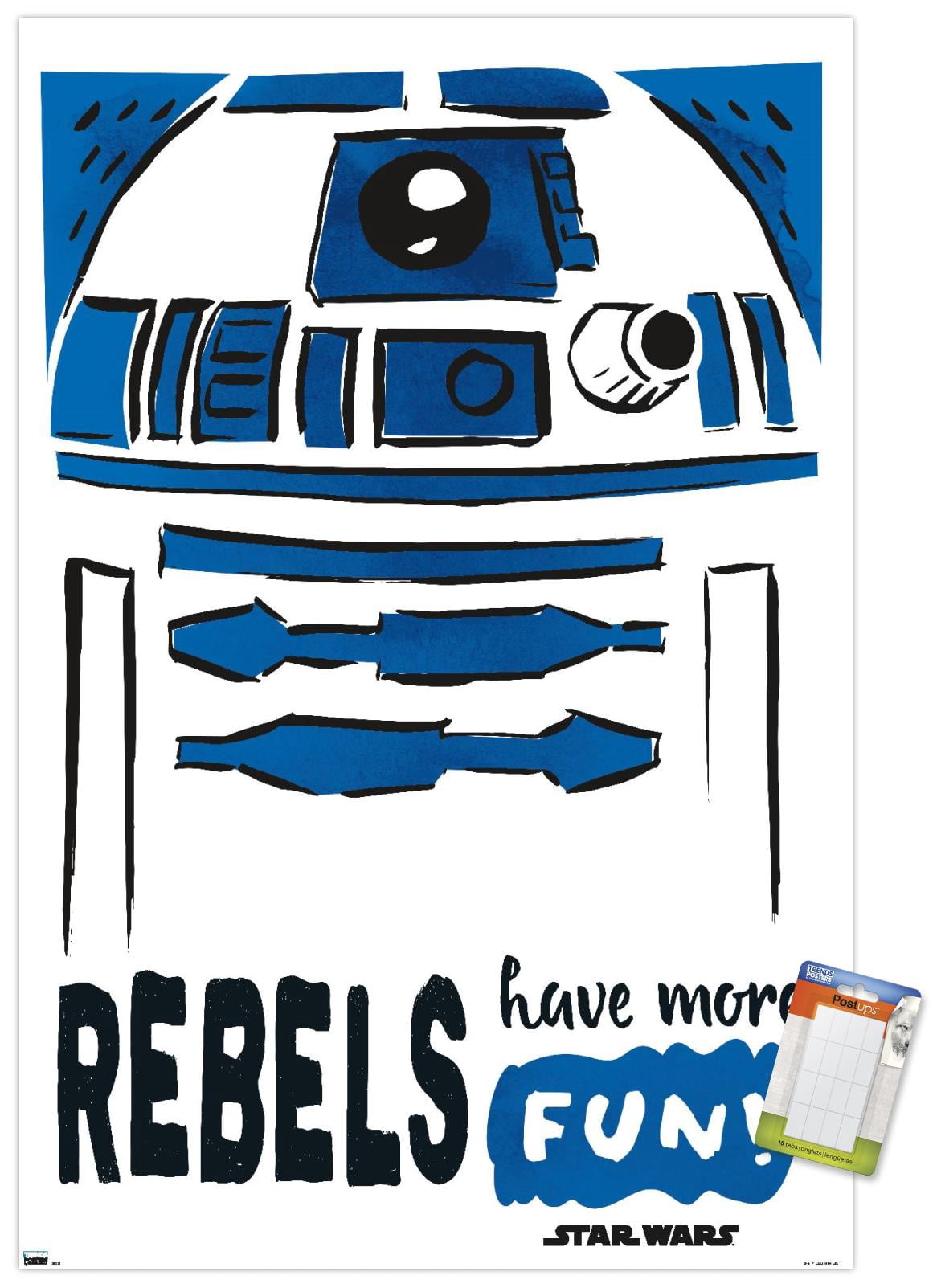 Star Wars: Saga - R2-D2 Fun Wall Poster, 14.725" x 22.375"
