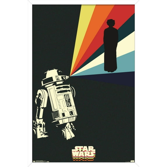 Star Wars: Saga - R2D2 Projection Wall Poster, 22.375" x 34", Framed