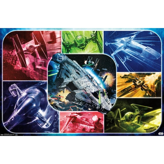 Star Wars: Saga - Ships Wall Poster, 22.375" x 34"