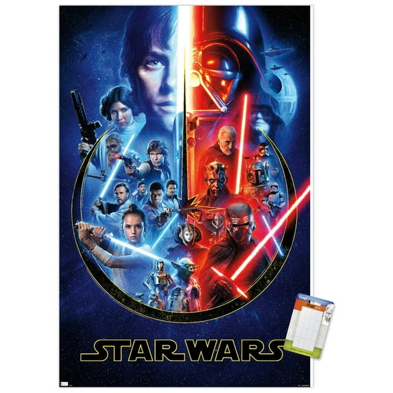 Star Wars: Saga - Skywalker Saga Wall Poster, 22.375" x 34"