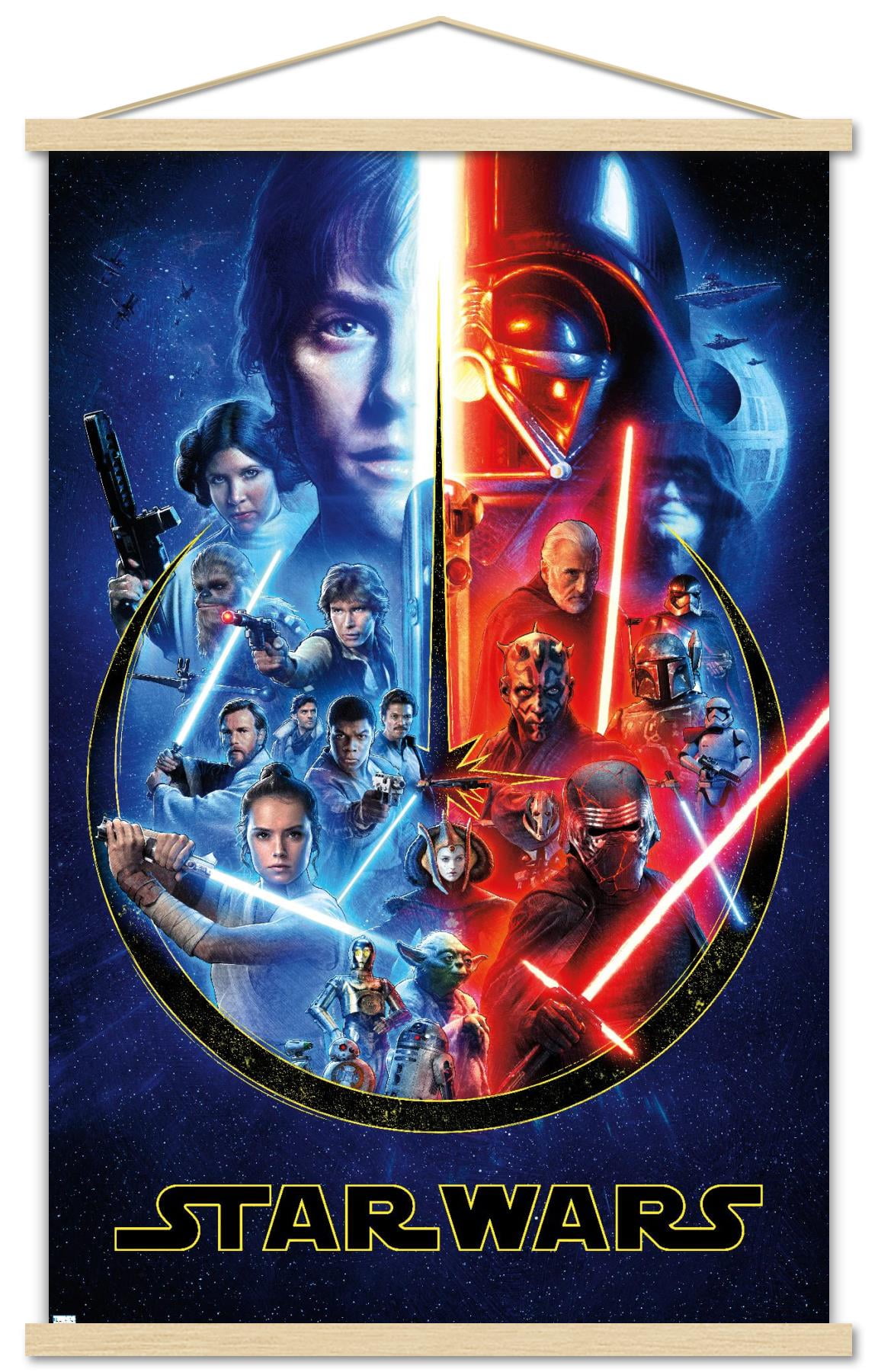 STAR WARS SAGA POSTER ステッカーセットB Star Wars: Saga - Skywalker Saga Wall Poster with Magnetic Frame