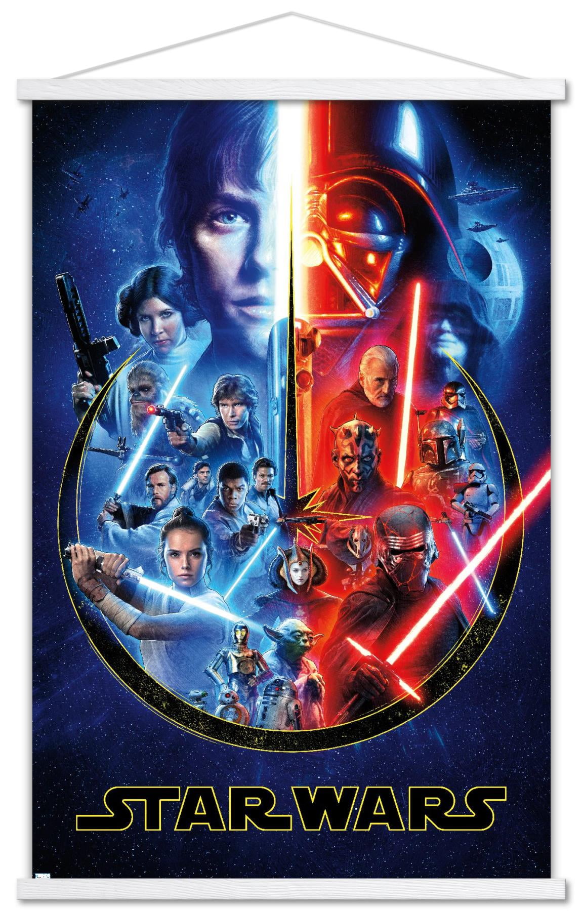 Star Wars - Skywalker Saga Wall Poster with Wooden Magnetic Frame