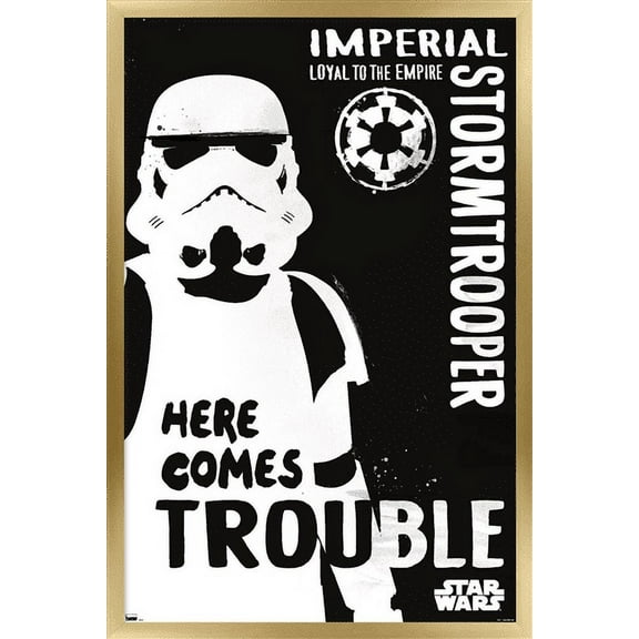 Star Wars: Saga - Stormtrooper Trouble Wall Poster, 22.375" x 34", Framed