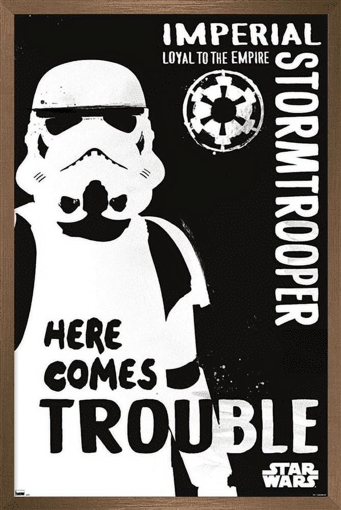 Star Wars: Saga - Stormtrooper Trouble Wall Poster, 22.375" x 34", Framed