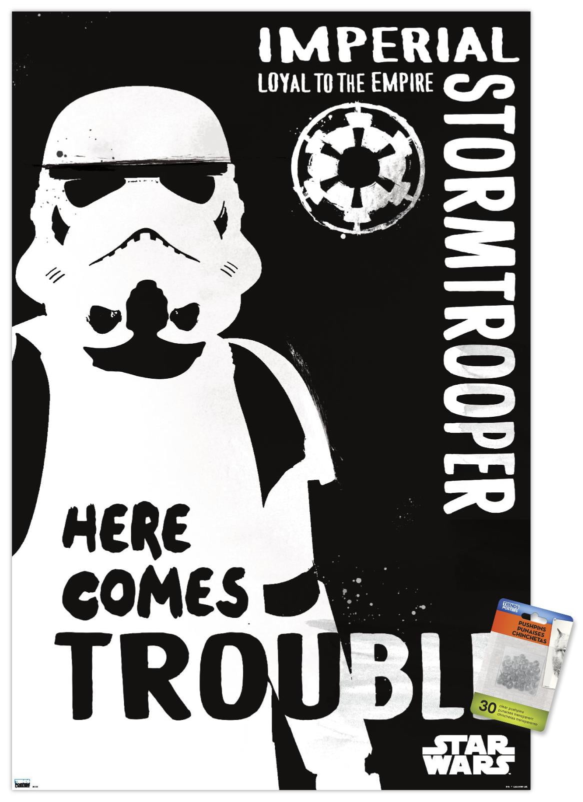 Star Wars: Saga - Stormtrooper Trouble Wall Poster with Pushpins, 22.375" x 34"