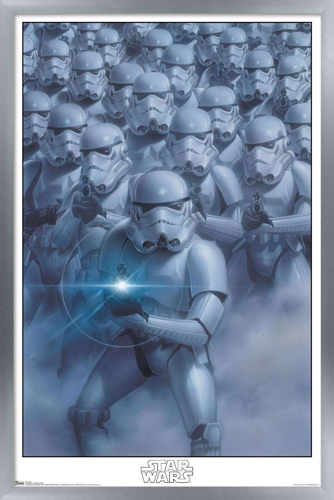 Star Wars: Saga - Stormtroopers Wall Poster, 14.725" x 22.375", Framed