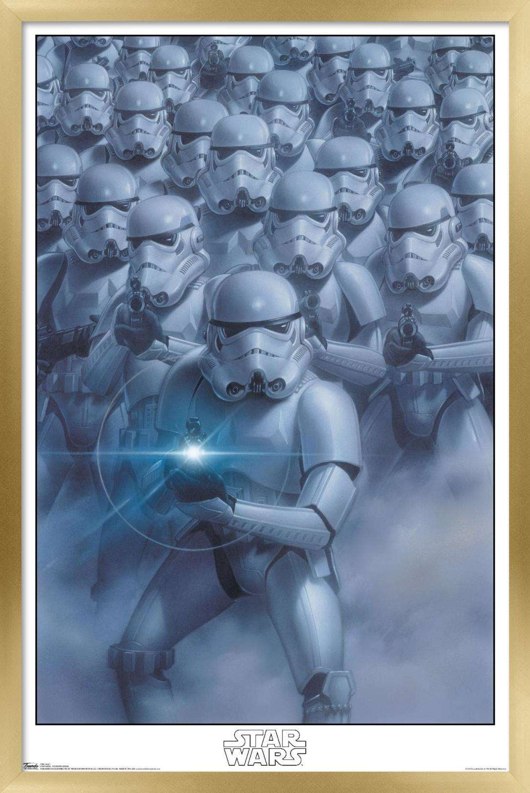 Star Wars: Saga - Stormtroopers Wall Poster, 14.725" x 22.375", Framed