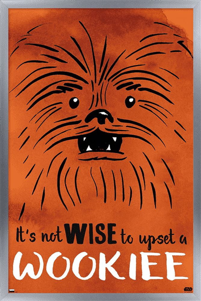 Star Wars: Saga - Upset A Wookiee Wall Poster, 14.725" x 22.375", Framed