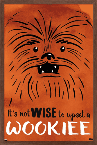 Star Wars: Saga - Upset A Wookiee Wall Poster, 14.725" x 22.375", Framed