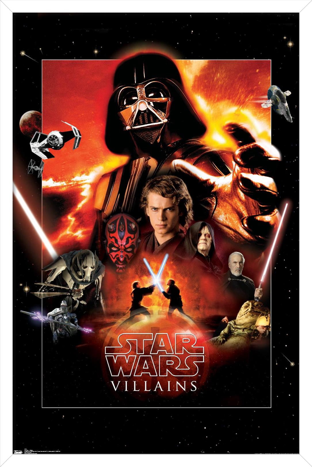 Star Wars: Saga - VIllains 16.5" x 24.25" Framed Poster, by Trends International