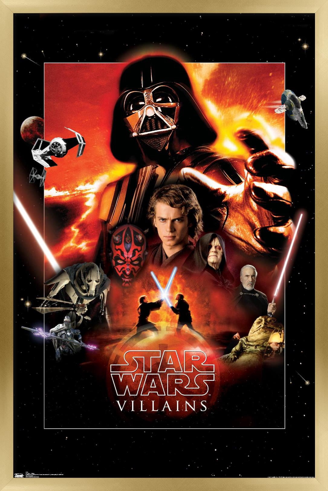 Star Wars: Saga - VIllains 24.25" x 35.75" Framed Poster, by Trends International