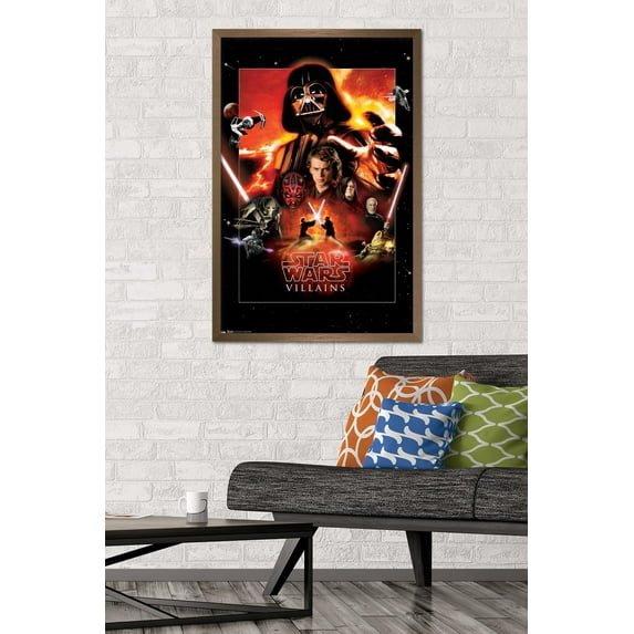 Star Wars: Saga - VIllains 24.25" x 35.75" Framed Poster, by Trends International