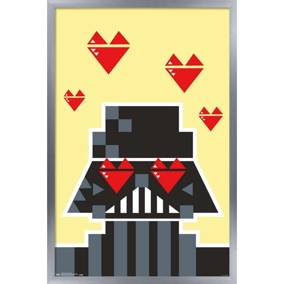 Star Wars: Saga - Vader Hearts Wall Poster, 14.725" x 22.375", Framed