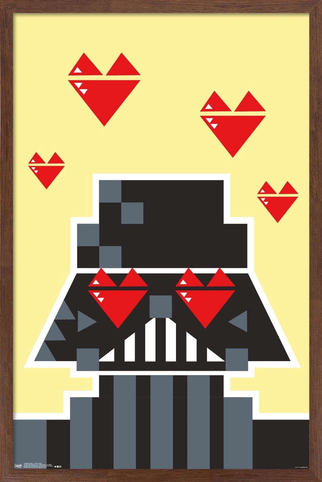 Star Wars: Saga - Vader Hearts Wall Poster, 14.725" x 22.375", Framed