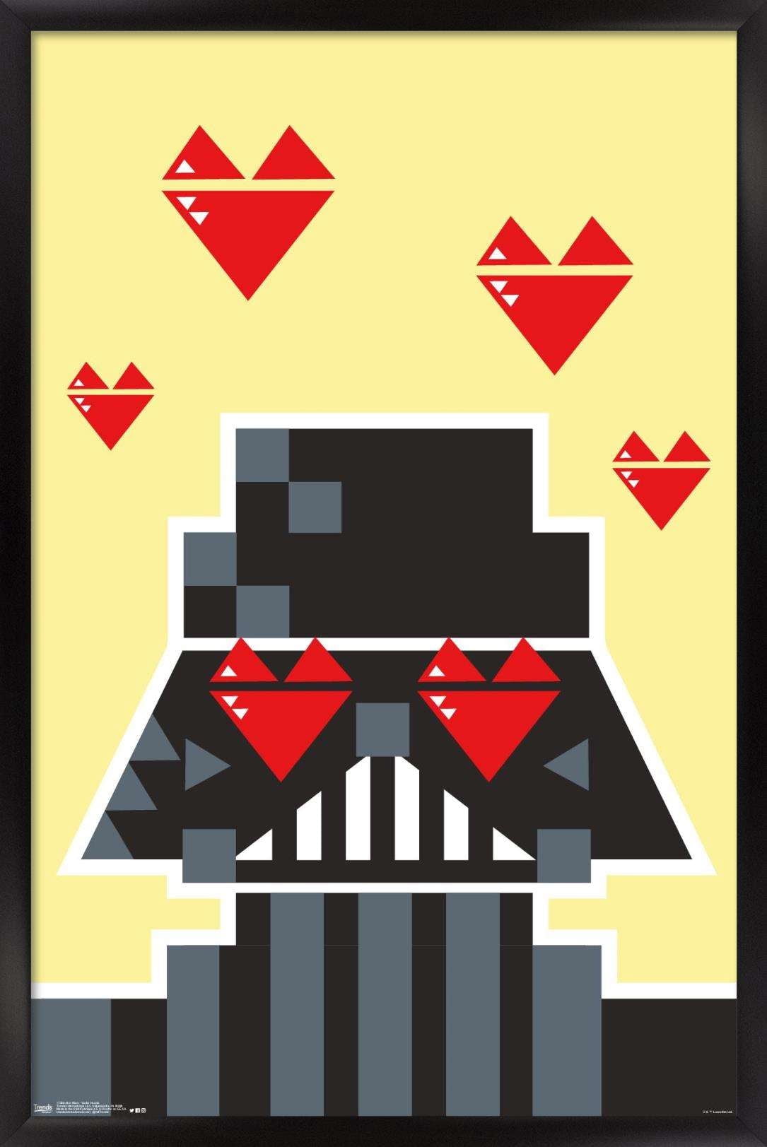 Star Wars: Saga - Vader Hearts Wall Poster, 14.725" x 22.375", Framed