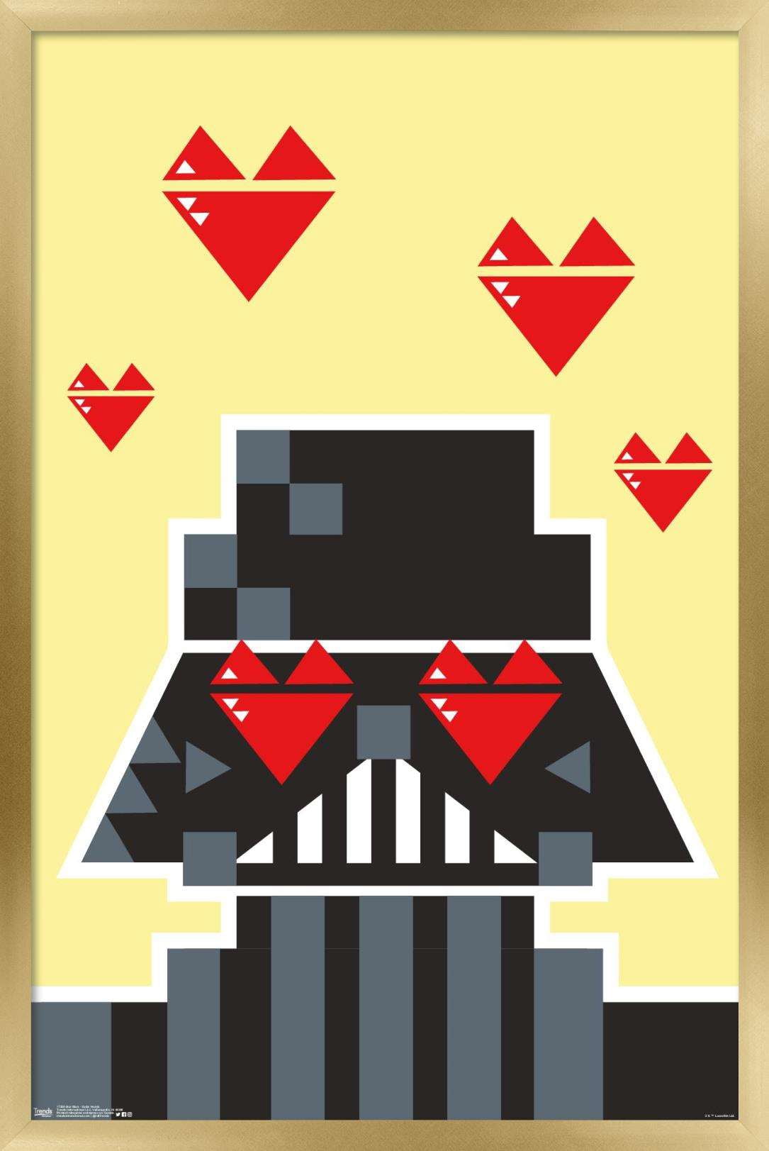 Star Wars: Saga - Vader Hearts Wall Poster, 14.725" x 22.375", Framed