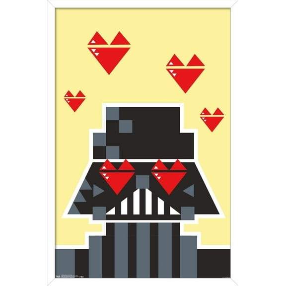 Star Wars: Saga - Vader Hearts Wall Poster, 14.725" x 22.375", Framed