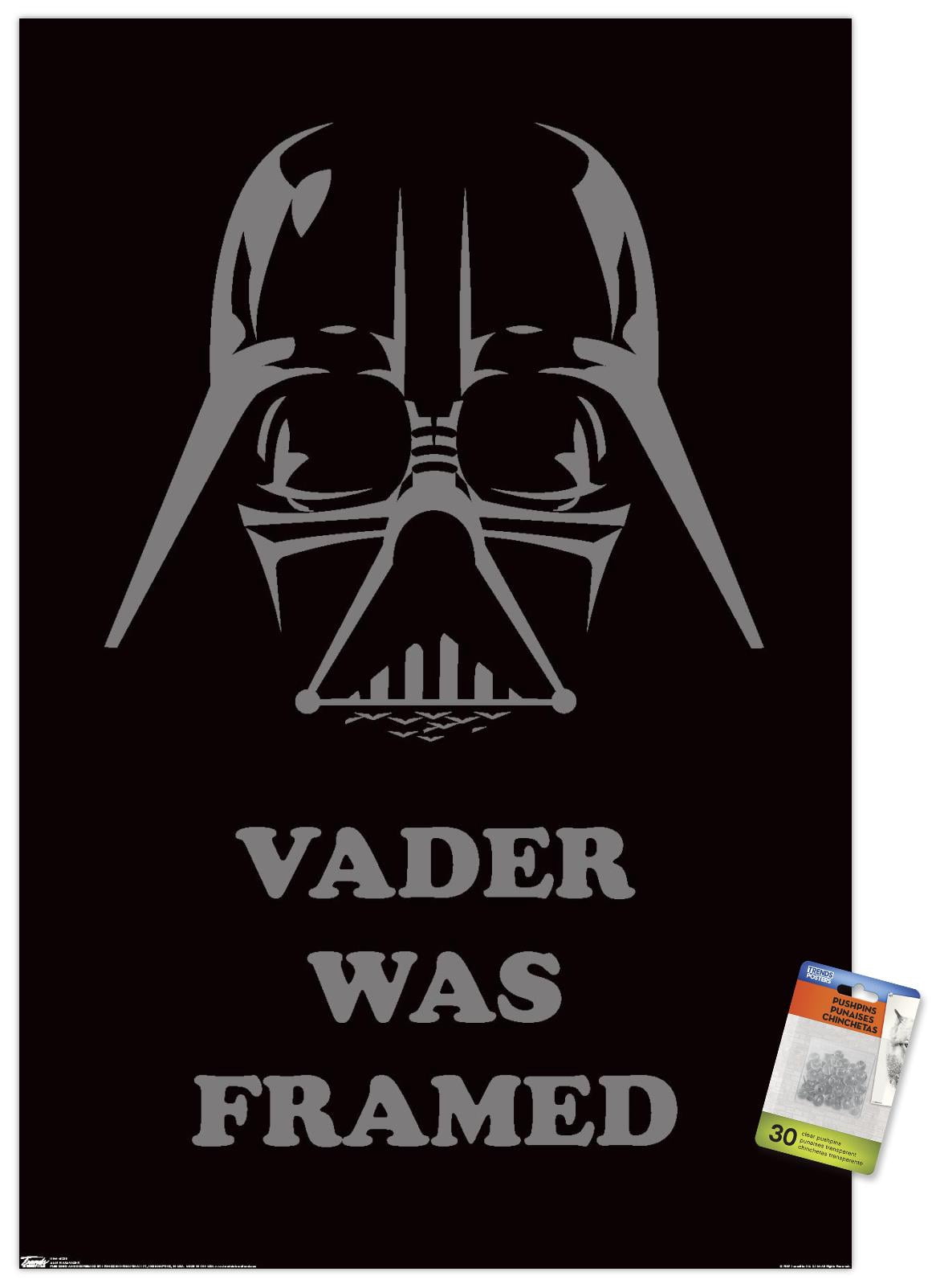 Star Wars: Saga - Vader Was Framed Wall Poster with Push Pins, 22.375" x 34"