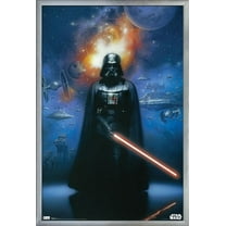 Star Wars: Saga - Vader in Space Wall Poster, 22.375" x 34", Framed