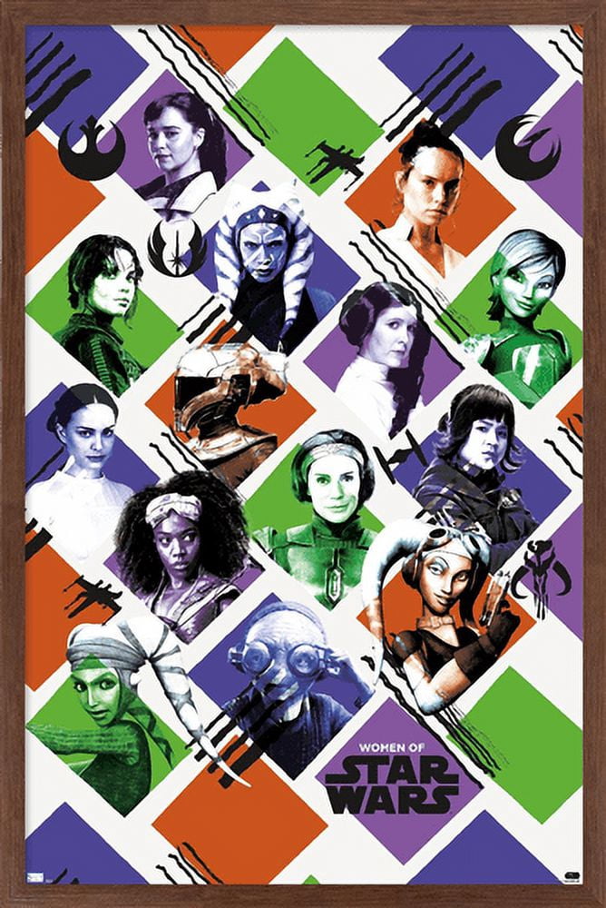 Star Wars: Saga - Women of Star Wars Wall Poster, 22.375" x 34" Framed