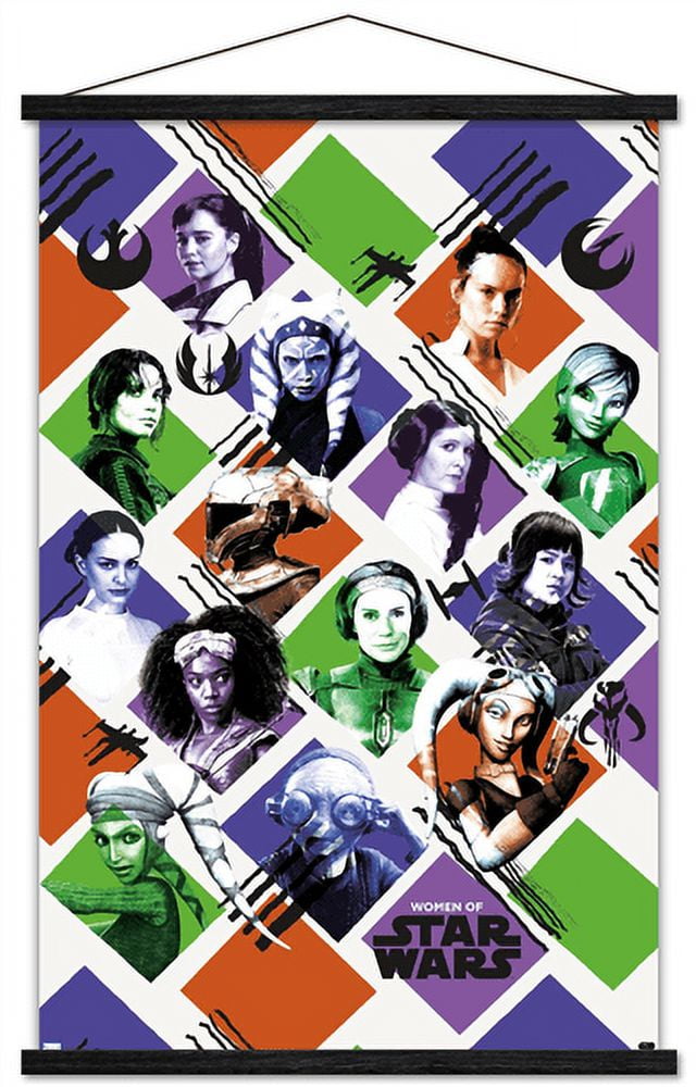 Star Wars: Saga - Women of Star Wars Wall Poster with Magnetic Frame, 22.375" x 34"