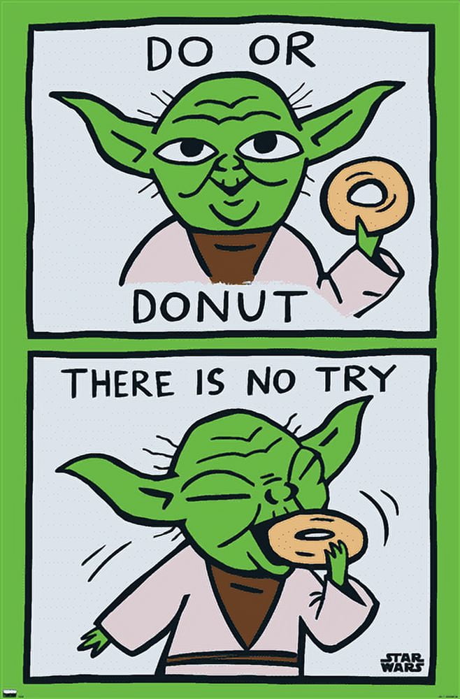 Star Wars: Saga - Yoda Donut Wall Poster, 22.375" x 34"