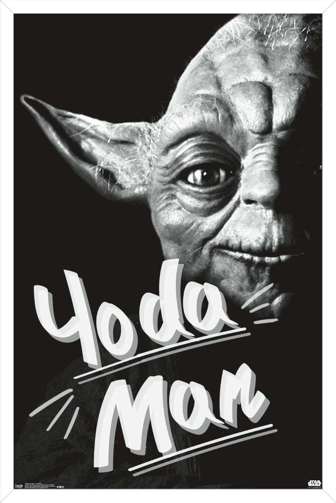 Star Wars: Saga - Yoda Man Wall Poster, 14.725" x 22.375", Framed