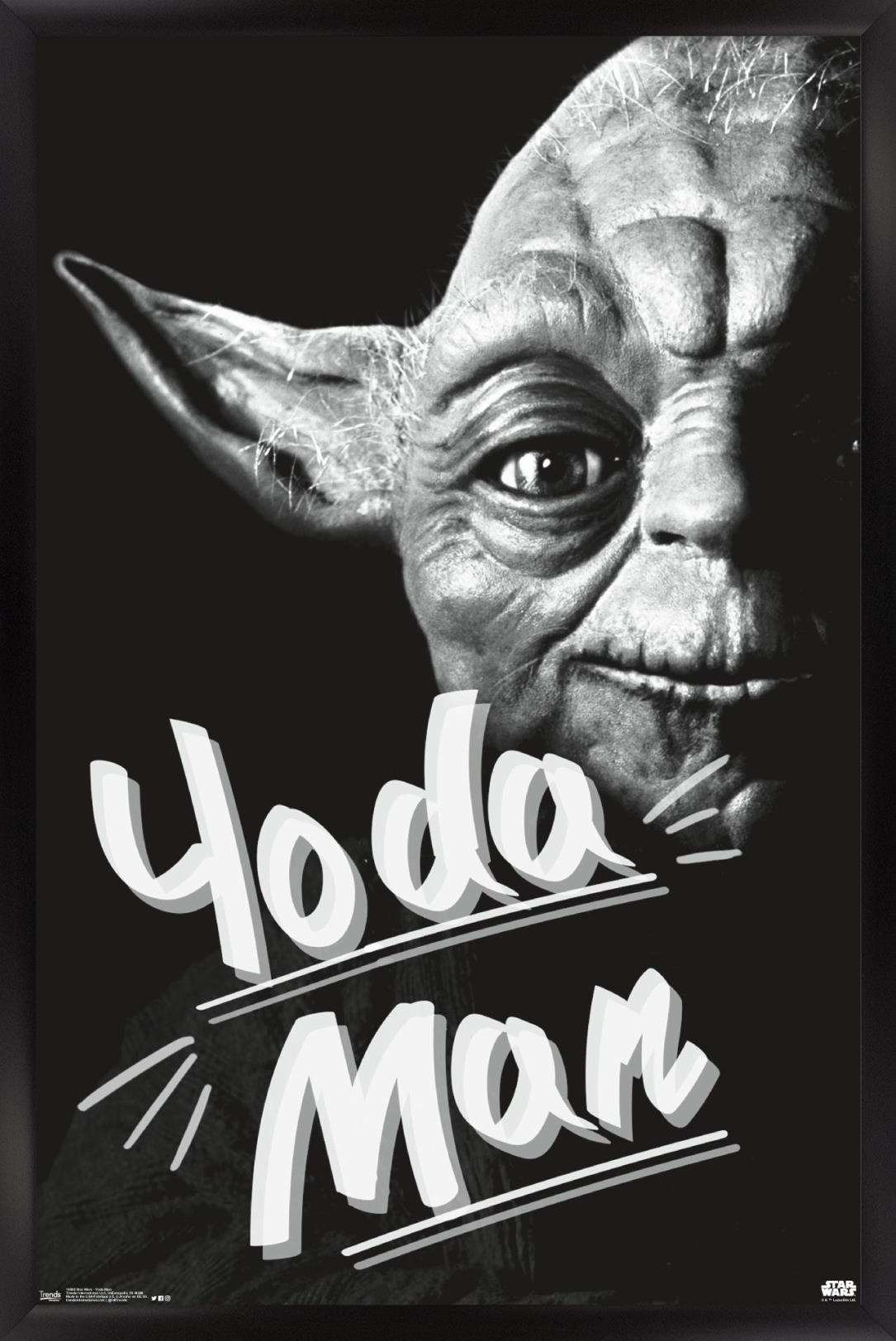 Star Wars: Saga - Yoda Man Wall Poster, 14.725" x 22.375", Framed