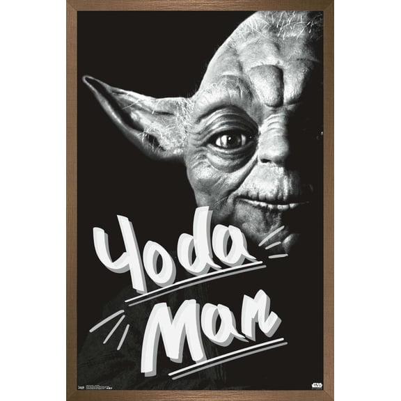 Star Wars: Saga - Yoda Man Wall Poster, 22.375" x 34", Framed