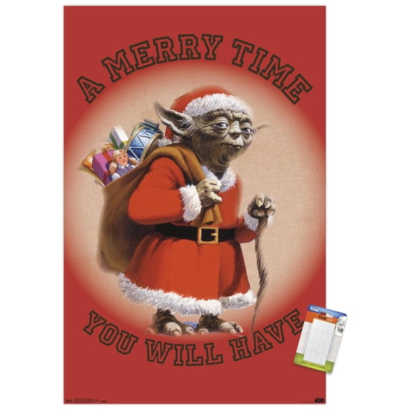 Star Wars: Saga - Yoda Merry Time Wall Poster, 14.725" x 22.375"