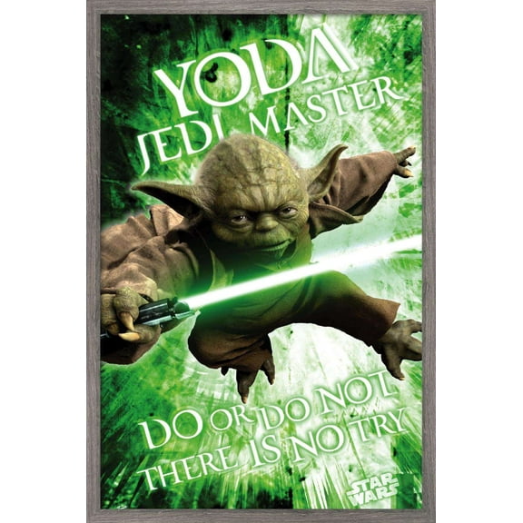 Star Wars: Saga - Yoda Wall Poster, 14.725" x 22.375", Framed