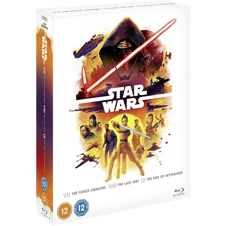 Star Wars Skywalker Rise & The Last Jedi Trilogy Box Set Blu