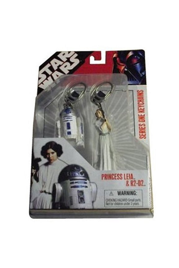 Series One Keychains With 2 Star Wars Figures Princess Leia & R2-D2