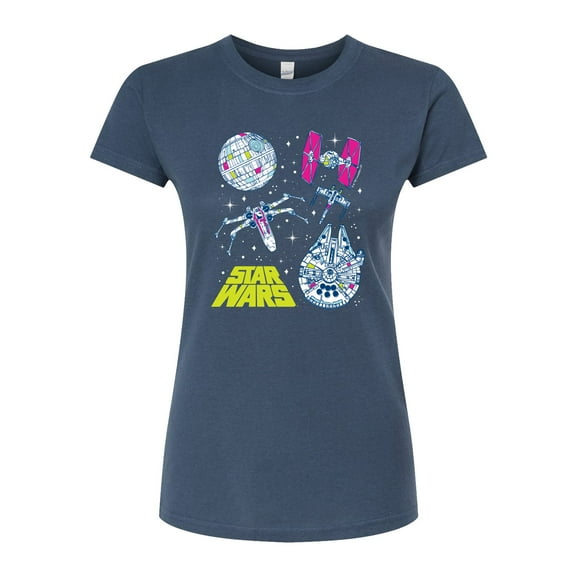 Star Wars - Ship Grid - Juniors Fitted Tee