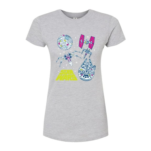 Star Wars - Ship Grid - Juniors Fitted Tee