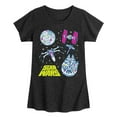 thumbnail image 1 of Star Wars - Millennium Falcon, Death Star, & Ships - Toddler And Youth Girls Fitted Short Sleeve Tee, 1 of 5