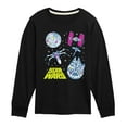 thumbnail image 1 of Star Wars - Millennium Falcon, Death Star, & Ships - Toddler And Youth Long Sleeve Tee, 1 of 5