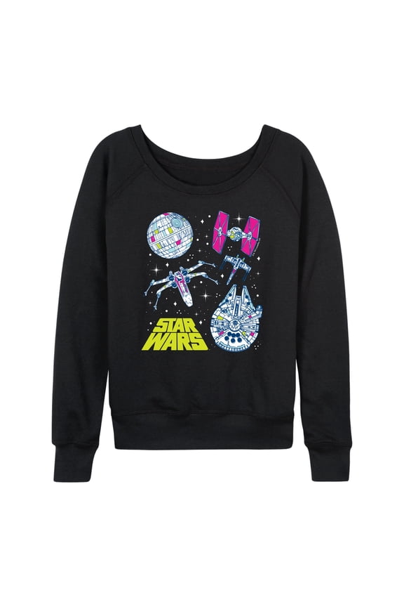 - Ship Grid - Women's French Terry Pullover Long Sleeve Shirt