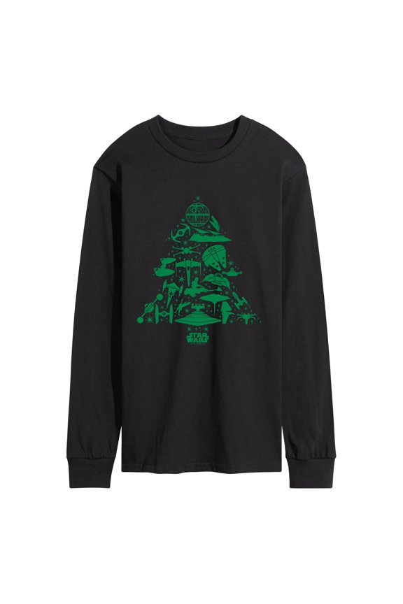 - Ship Tree - Men's Long Sleeve Graphic T-Shirt