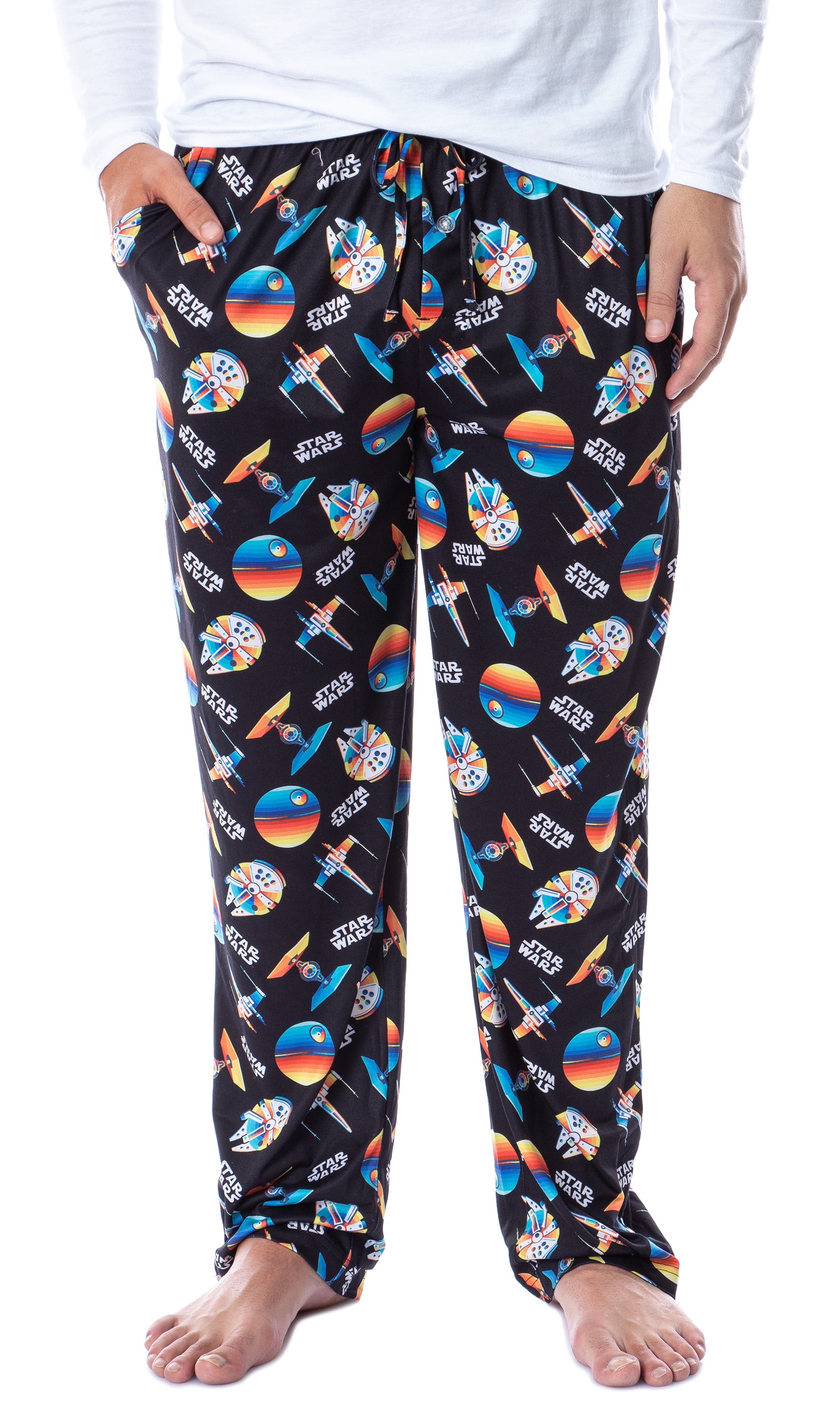 Star Wars Ships Millennium Falcon Death Star and More Mens Pajama Pants