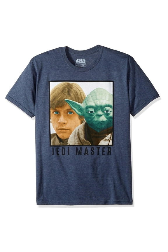 Star Wars Shirt Men's Yoda Luke Skywalker Jedi Master Short Sleeve T-Shirt Tee